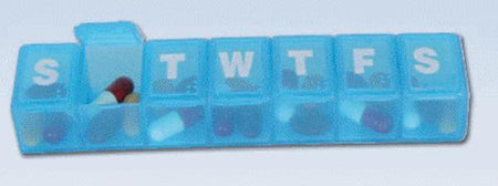 Apothecary Products Weekly Pill Planner, 1 x 2-3/4 x 8 Inch-Pill Organizer Large 7 Day 1 Dose
