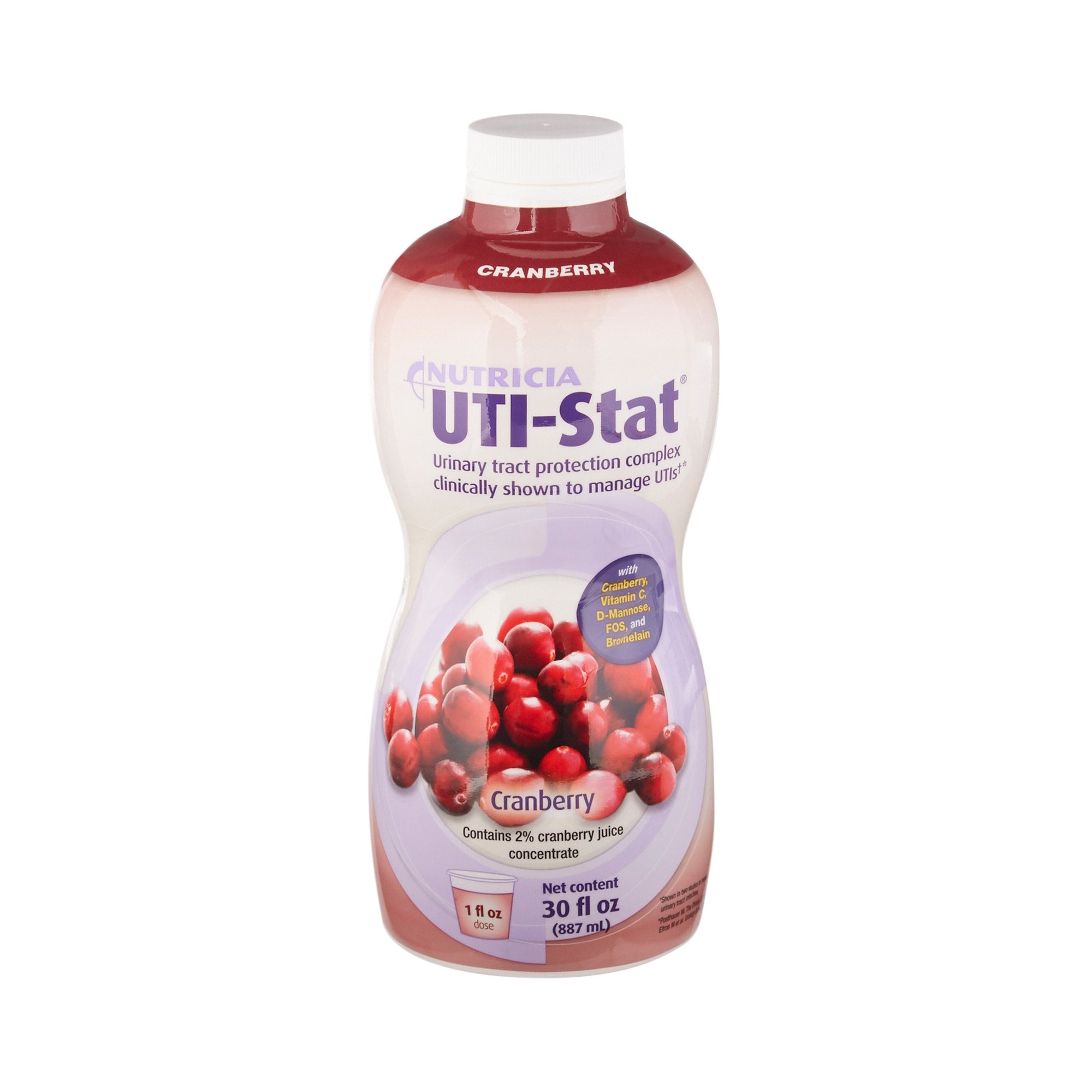 UTI-Stat Cranberry Urinary Tract Complex, 30-ounce bottle-Oral Supplement UTI-Stat Cranberry Flavor Liquid 30 oz. Bottle