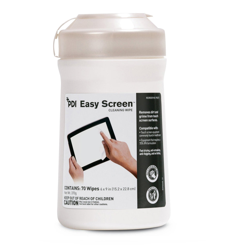 Easy Screen Cleaning Wipe, 70 per Canister-Easy Screen Surface Cleaner Premoistened Alcohol Based Manual Pull Wipe 70 Count Canister Alcohol Scent NonSterile