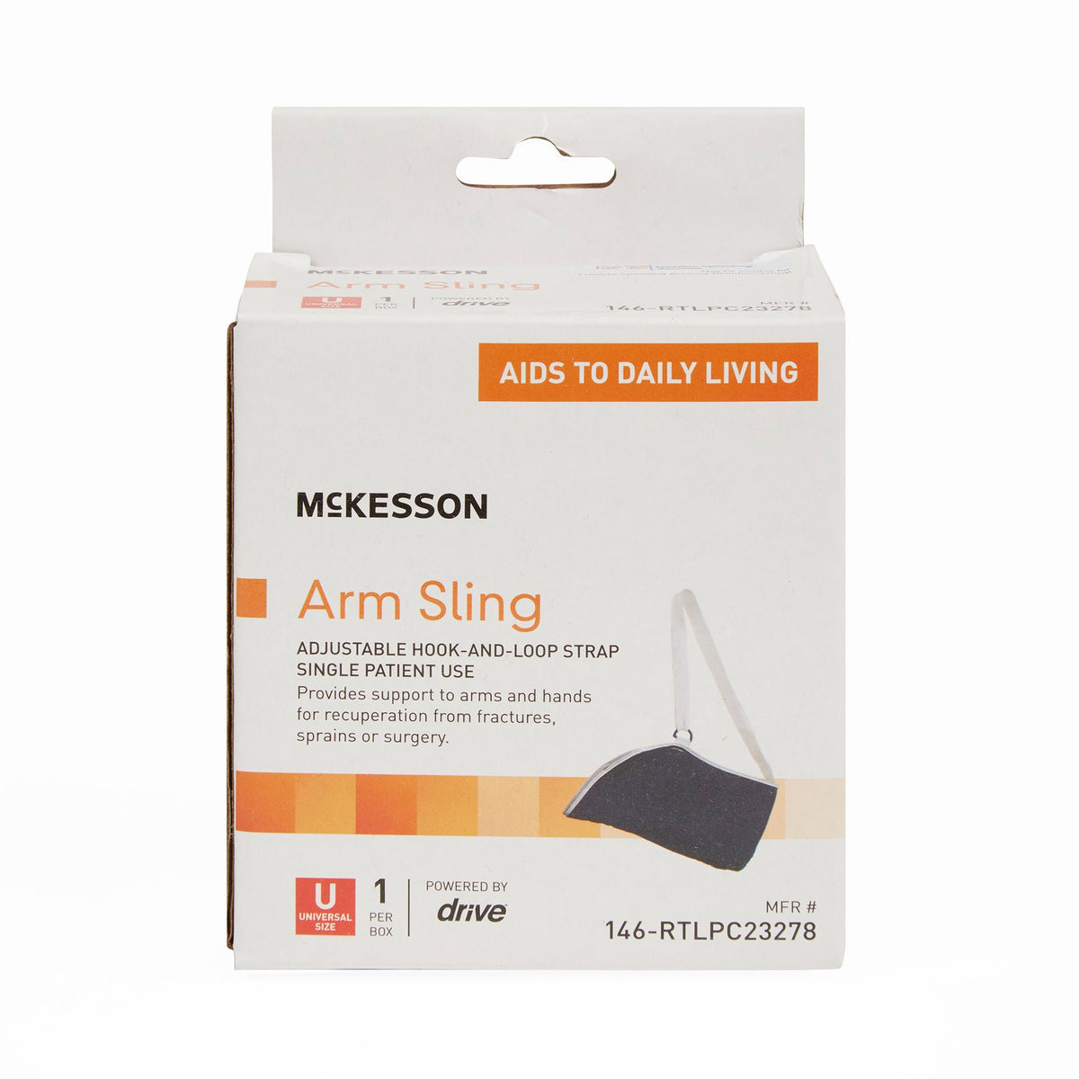 McKesson Universal Blue Cotton / Polyester Arm Sling, One Size Fits Most - Orthopedic>Immobilizers, Splints and Supports>U...