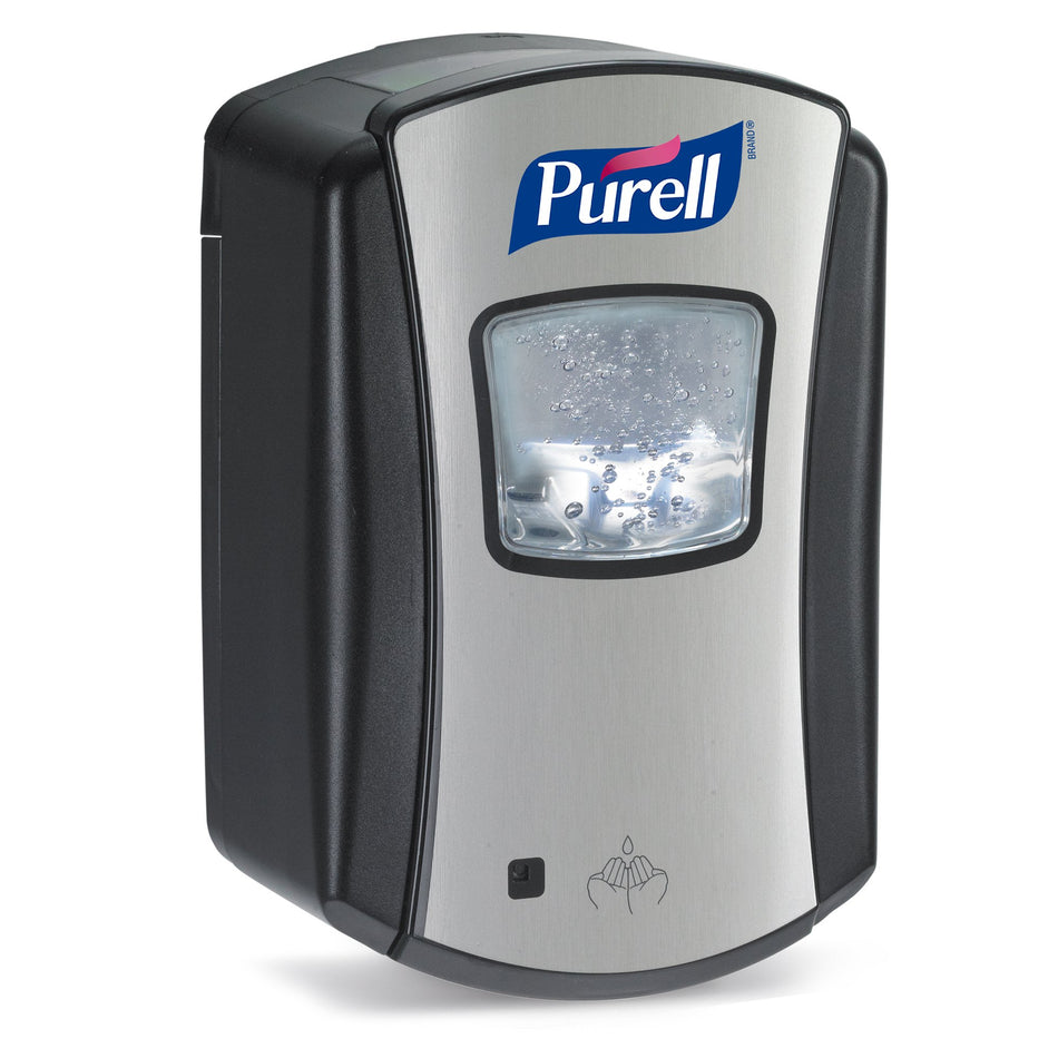 Purell� LTX-7� Hand Hygiene Dispenser, 700 mL-Hand Hygiene Dispenser Purell� LTX-7� Brushed Chrome / Black Plastic Touch Free 700 mL Wall Mount