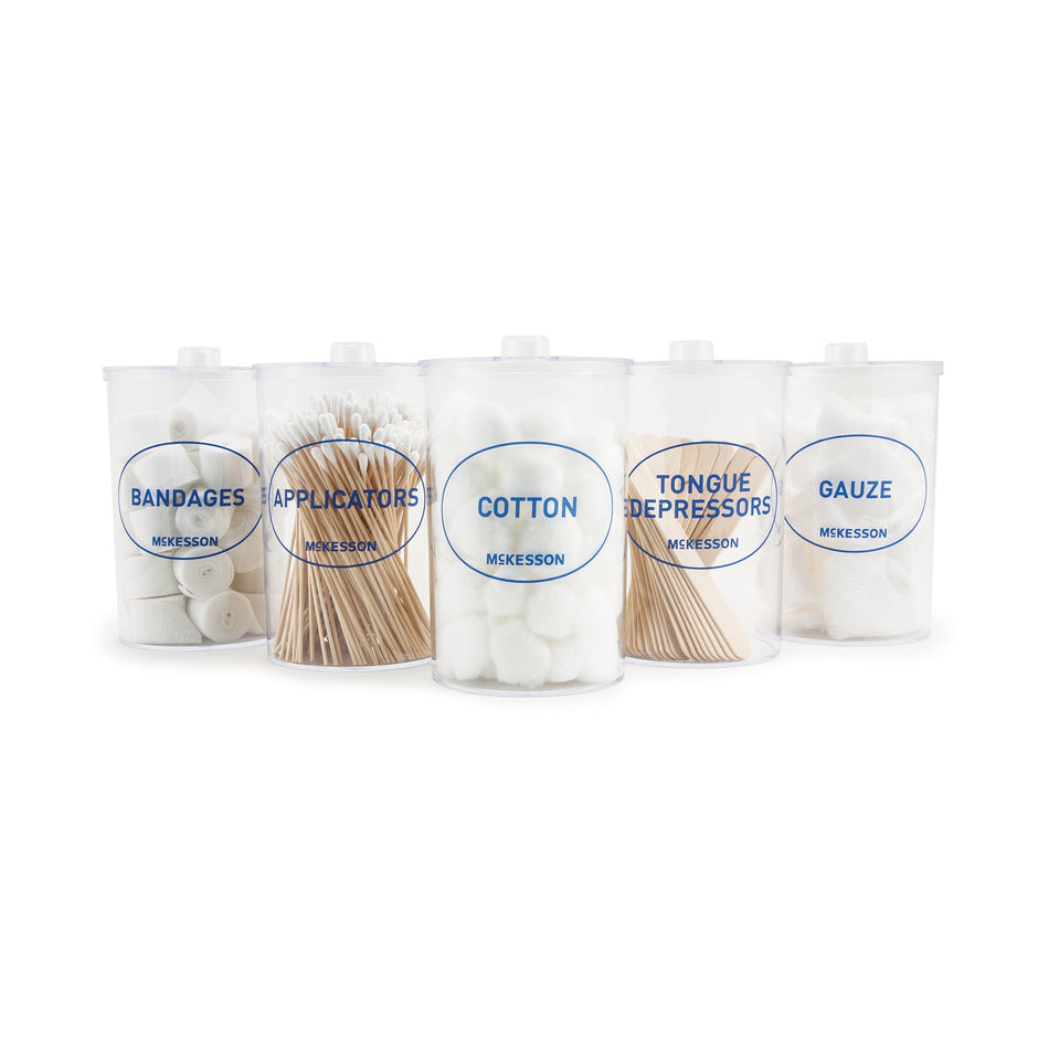 McKesson Plastic Labeled Sundry Jar, 4.25 x 6.6 in-Sundry Jar McKesson 4-1/4 X 6-1/2 Inch Plastic Clear