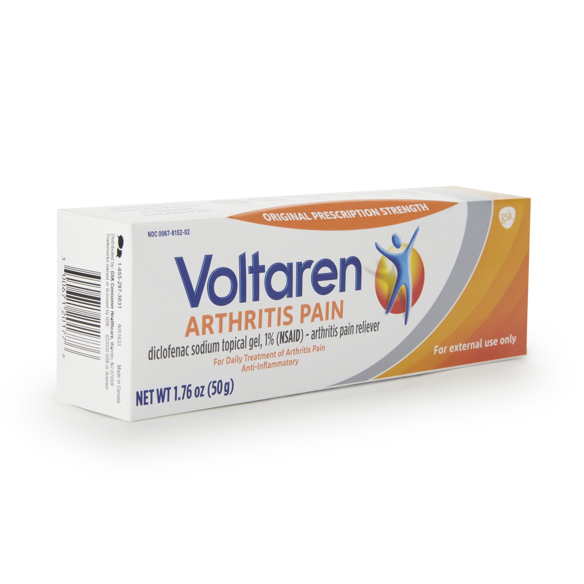 Voltaren Diclofenac Sodium Topical Pain Relief, 50 Gram Tube-Topical Pain Relief 1% Strength Diclofenac Sodium Topical Gel 50 Gram