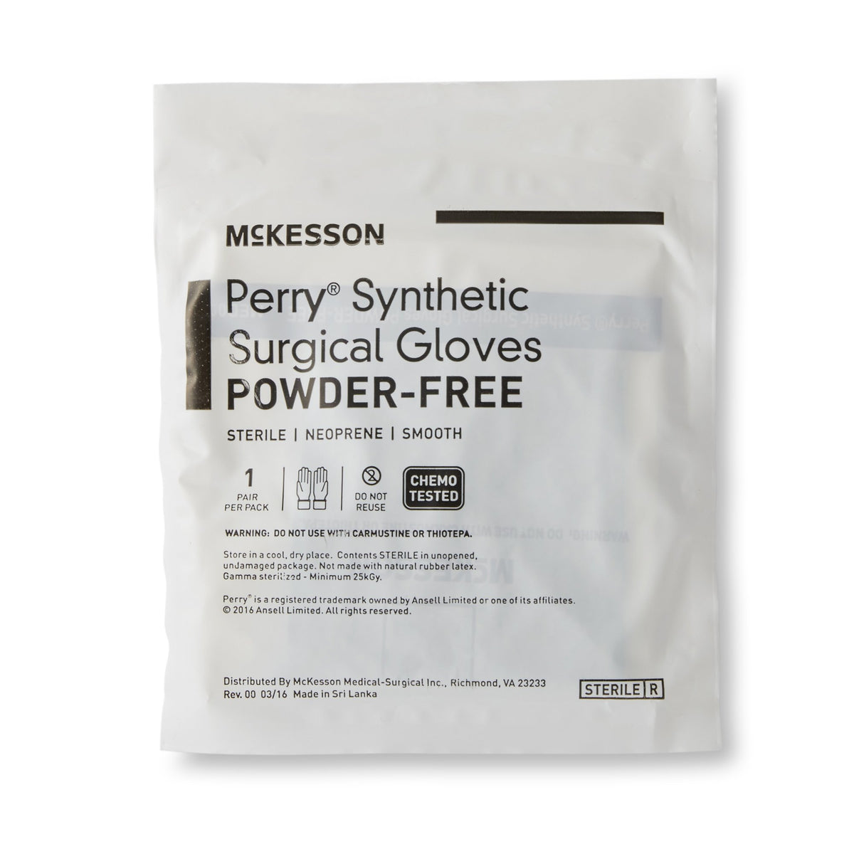 McKesson Perry Performance Plus Polychloroprene Surgical Glove, Size 7, Dark Green-Surgical Glove McKesson Perry Performance Plus Size 7 Sterile Polychloroprene Standard Cuff Length Smooth Dark Green Chemo Tested