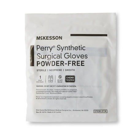 McKesson Perry Performance Plus Polychloroprene Surgical Glove, Size 7, Dark Green-Surgical Glove McKesson Perry Performance Plus Size 7 Sterile Polychloroprene Standard Cuff Length Smooth Dark Green Chemo Tested