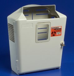 In-Room Sharps Collector Cabinet, 17 H x 6 D x 14 W Inch-Sharps Container Cabinet / Wall Enclosure In-Room Plastic Wall Mount Locking