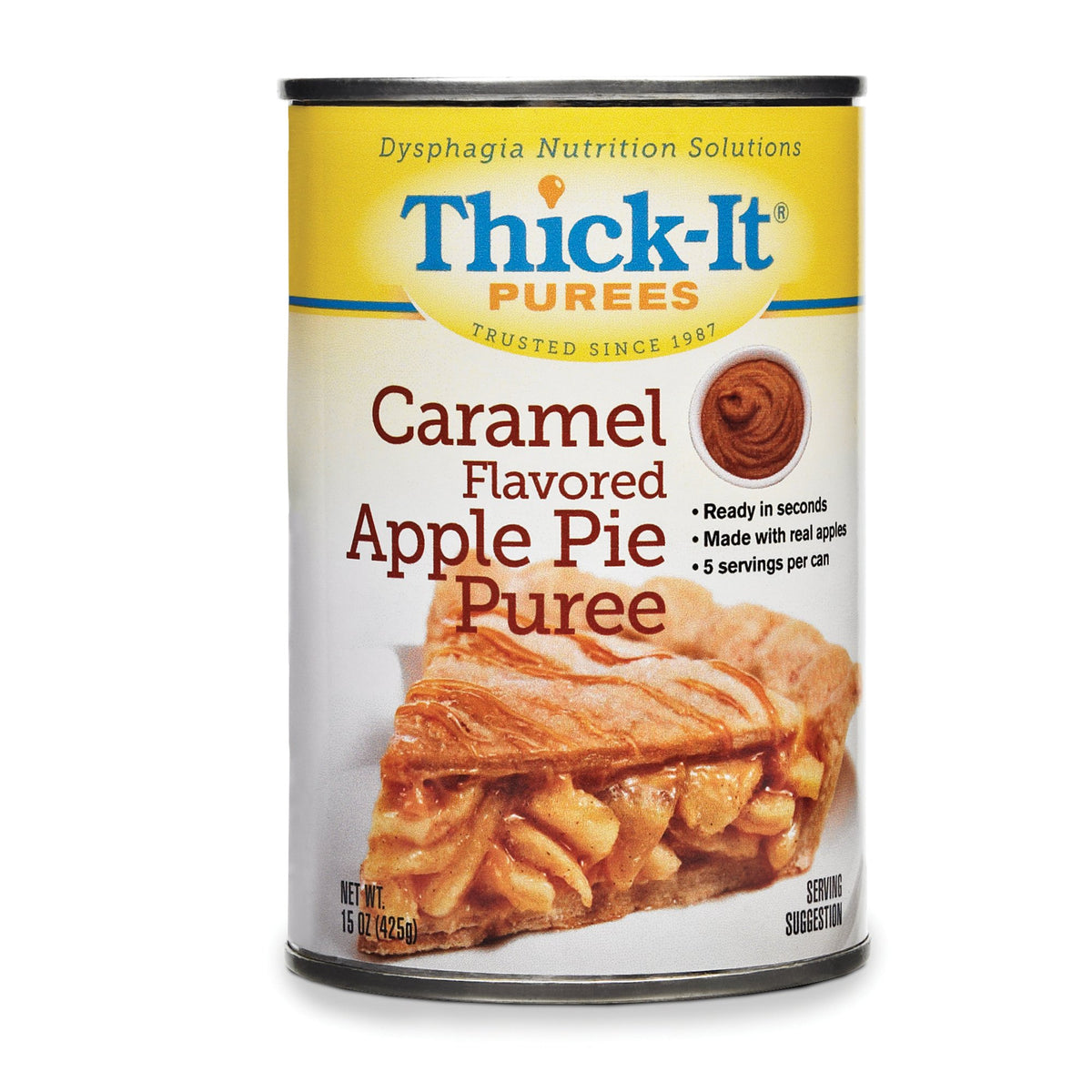 Thick-It Pure Caramel Apple Pie Thickened Food, 15-ounce Can-Thickened Food Thick-It 15 oz. Can Caramel Apple Pie Flavor Puree IDDSI Level 4 Extremely Thick/Pureed