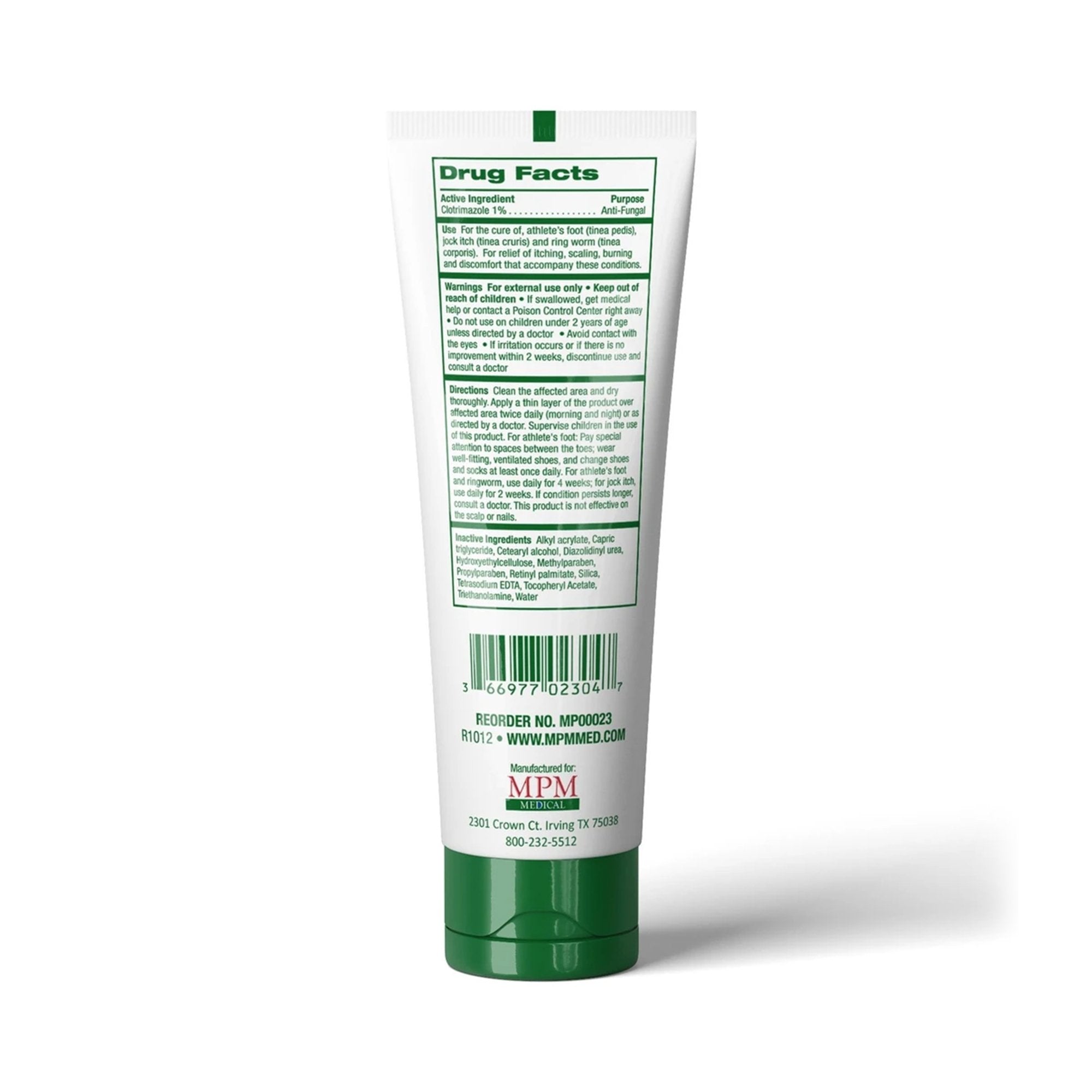 MPM Medical Clotrimazole Antifungal, 4-ounce tube-Antifungal MPM Medical 1% Strength Cream 4 oz. Tube