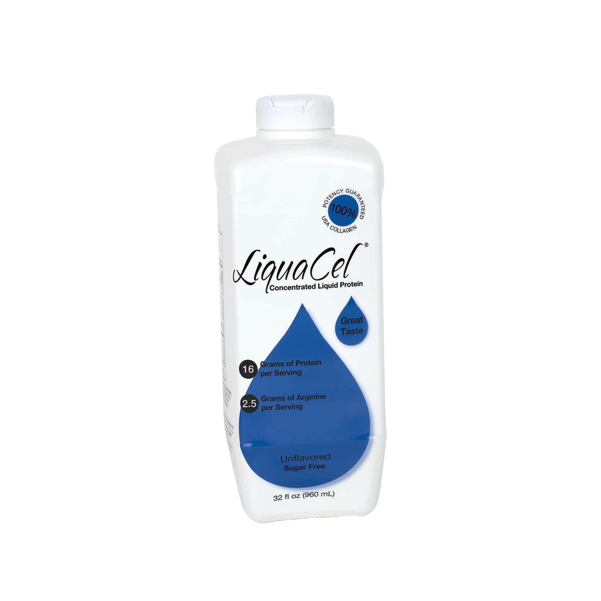 LiquaCel Concentrated Liquid Protein, 32-ounce bottle-Oral Supplement LiquaCel Unflavored Liquid 32 oz. Bottle