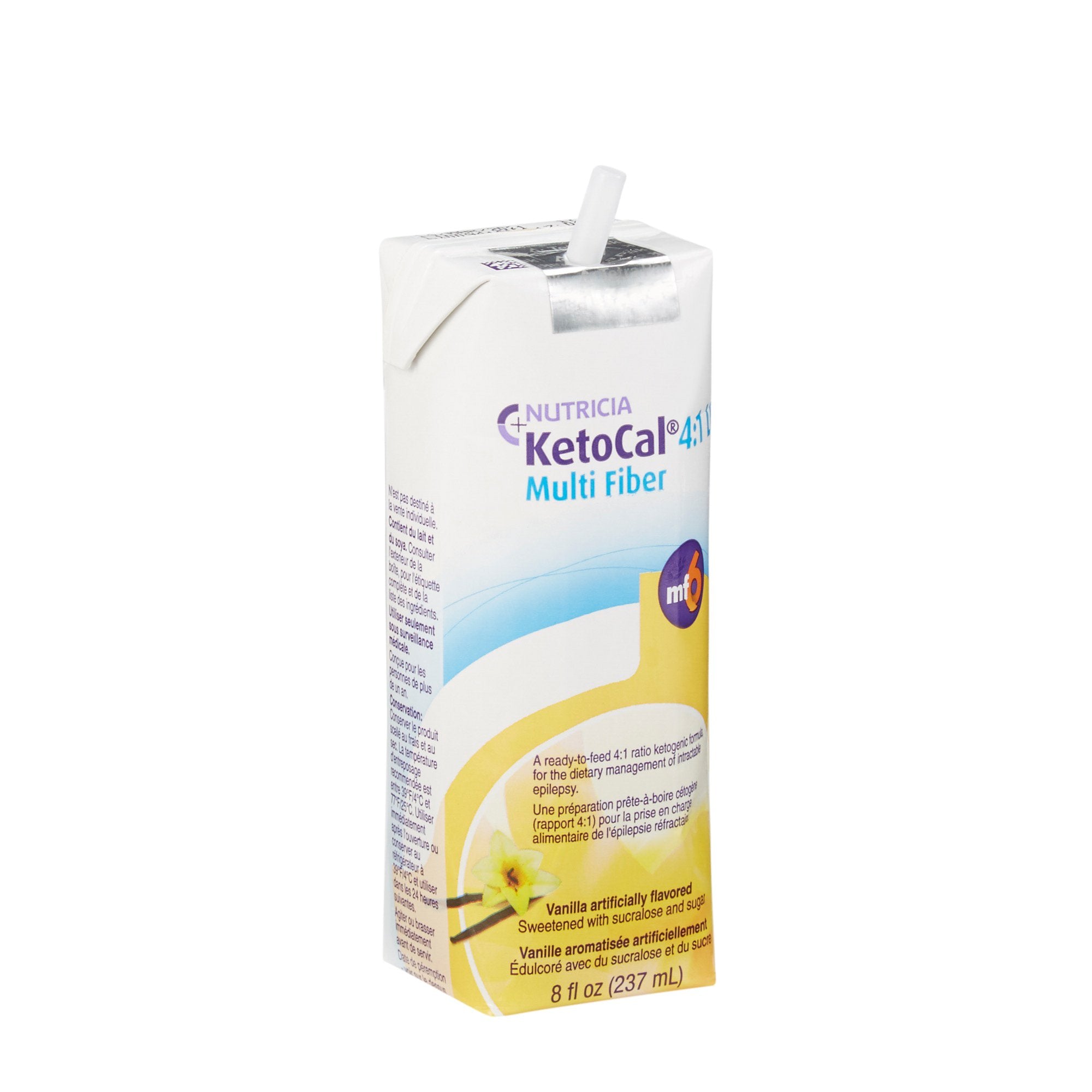 KetoCal 4:1 LQ Vanilla Ketogenic Formula for the Dietary Management of Intractable Epilepsy, 8-ounce carton-Oral Supplement KetoCal 4:1 LQ Vanilla Flavor Liquid 8 oz. Carton