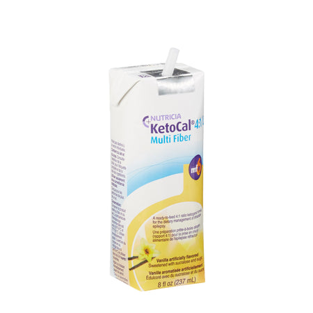 KetoCal 4:1 LQ Vanilla Ketogenic Formula for the Dietary Management of Intractable Epilepsy, 8-ounce carton-Oral Supplement KetoCal 4:1 LQ Vanilla Flavor Liquid 8 oz. Carton