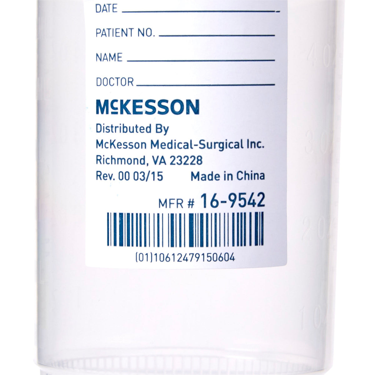 McKesson Specimen Container for Pneumatic Tube Systems, 120 mL-Specimen Container for Pneumatic Tube Systems McKesson 120 mL (4 oz.) Screw Cap Sterile
