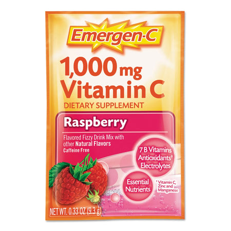 Emergen-C Daily Immune Support, Raspberry Flavor-Oral Supplement Emergen-C Daily Immune Support Raspberry Flavor Powder 0.30 oz. Individual Packet