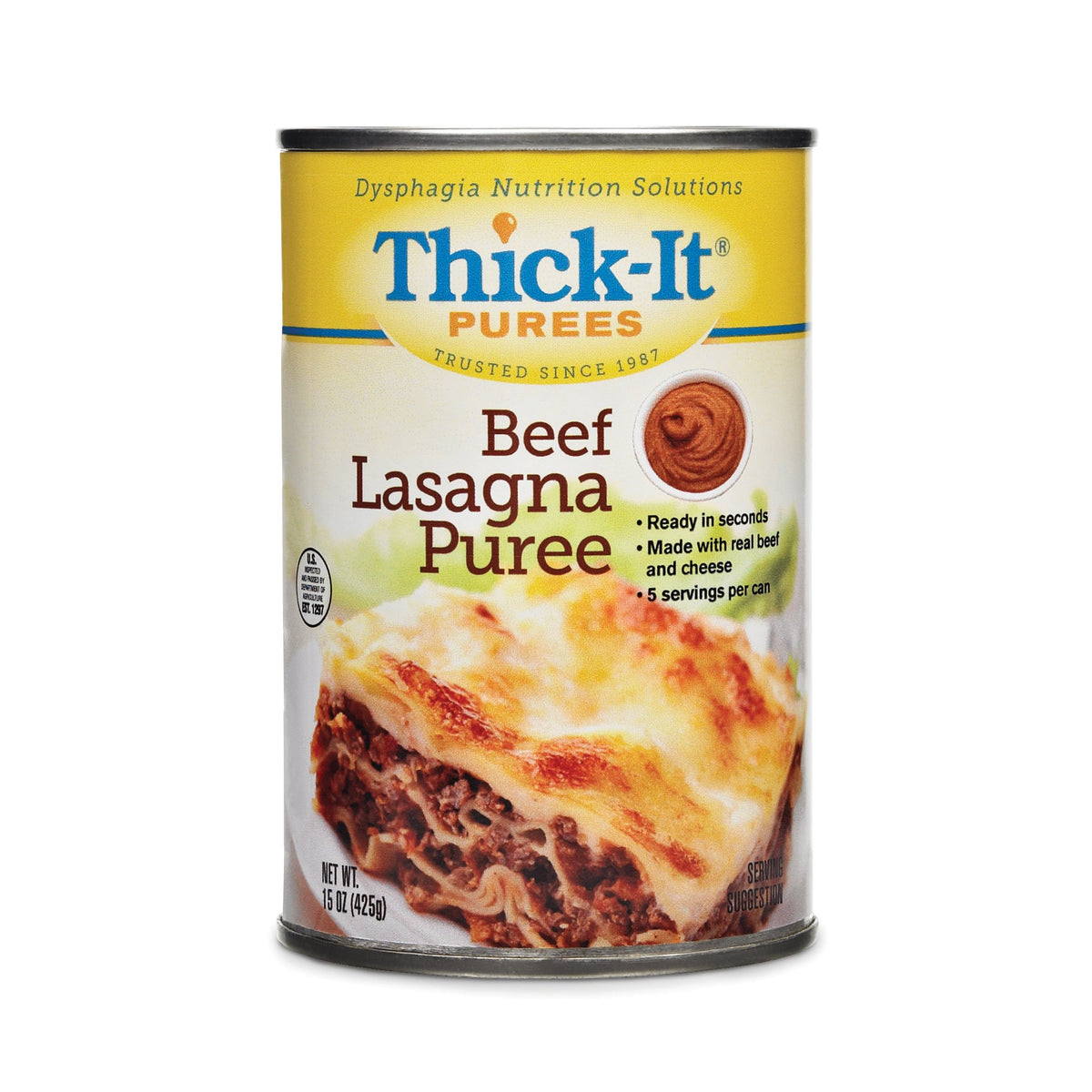 Thick-It Pure Beef Lasagna Pure Thickened Food, 15-ounce Can-Thickened Food Thick-It 15 oz. Can Beef Lasagna Flavor Puree IDDSI Level 4 Extremely Thick/Pureed