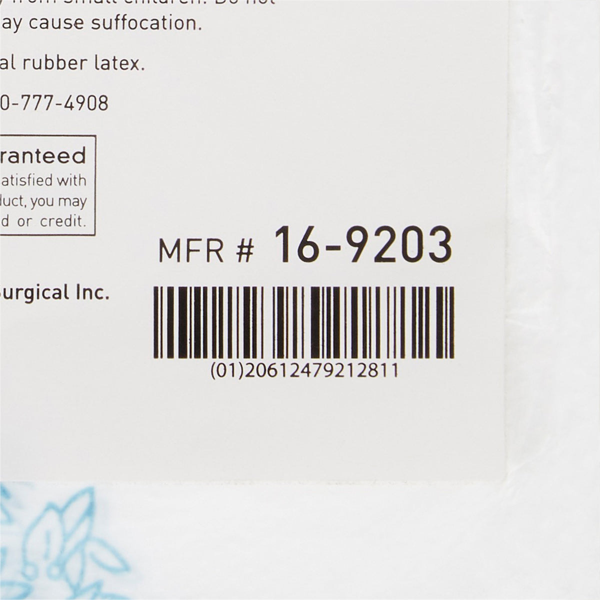 McKesson Bedside Bag-Bedside Bag McKesson 7 X 11.5 Inch White / Blue Floral Print Polyethylene