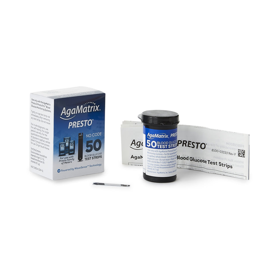 Wavesense® Presto® Blood Glucose Test Strips - Diagnostic Instruments and Supplies>Diabetes Monitoring>Glucose Meter Test...