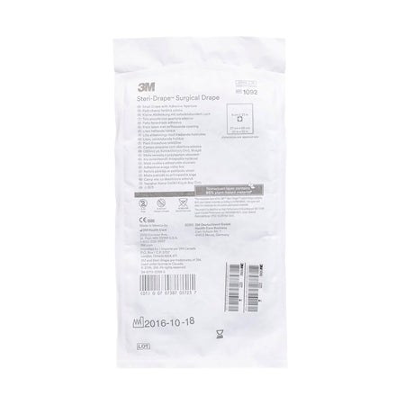 3M Steri-Drape Sterile Small Surgical Drape, 22 x 25 Inch-Surgical Drape 3M Steri-Drape Small Drape with Aperture 22 W X 25 L Inch Sterile