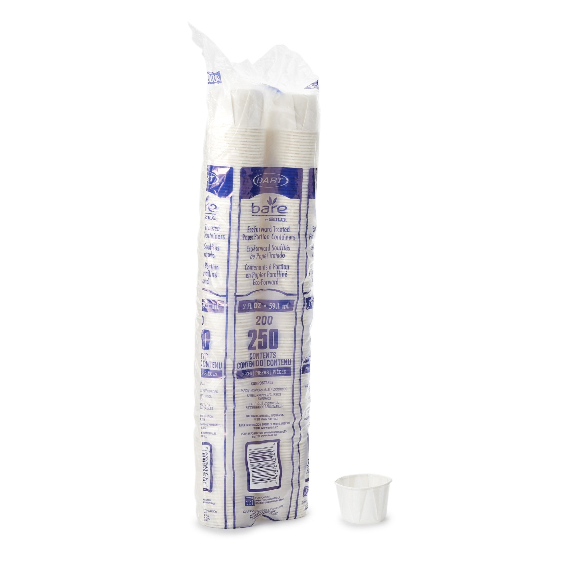 Solo Paper Souffle Cup, White, 2-ounce capacity-Souffle Cup Solo 2 oz. White Paper Disposable