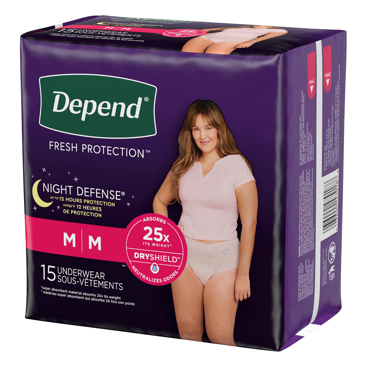 Depend® Night Defense® Women's Absorbent Underwear, Medium - Incontinence>Adult Briefs and Protective Undergarments - Kimb...