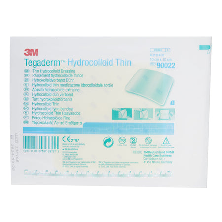 3M Tegaderm Thin Hydrocolloid Dressing, 4 x 4 Inch-Thin Hydrocolloid Dressing 3M Tegaderm Thin 4 X 4 Inch Square