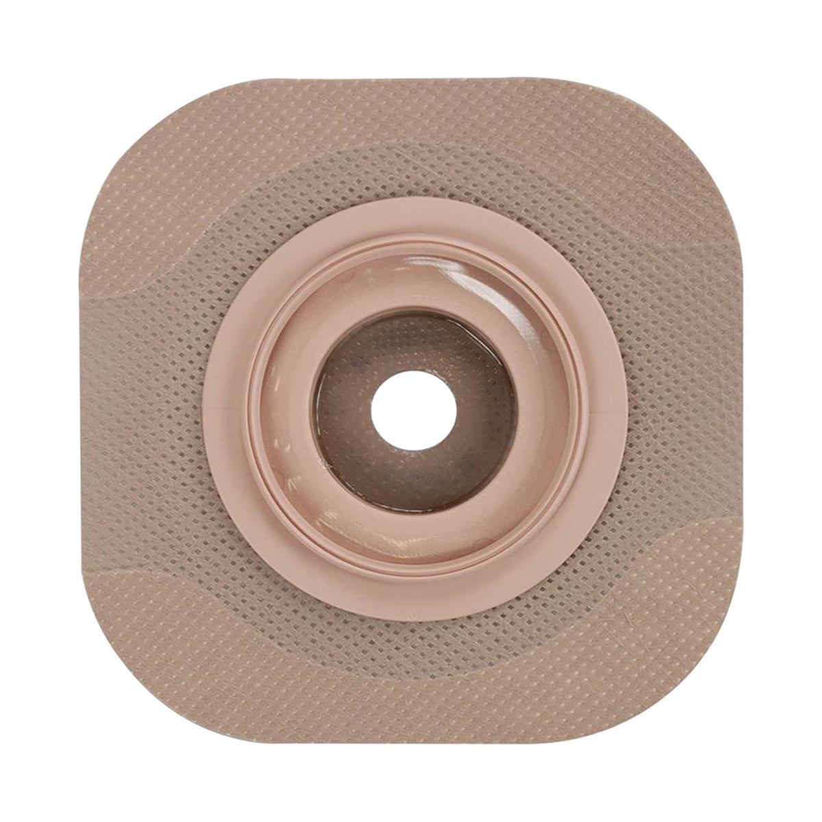 New Image Flat CeraPlus Skin Barrier, Extended Wear, Beige, 1.75" Flange, 1.25" Opening-"Ostomy Barrier New Image CeraPlus Trim to Fit, Extended Wear Adhesive Tape Borders 44 mm Flange Green Code System Up to 1-1/4 Inch Opening"