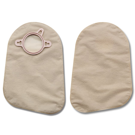 New Image Two-Piece Closed End Transparent Filtered Mini Ostomy Pouch, 7 Inch Length, 1 Inch Flange-Ostomy Pouch New Image Two-Piece System 7 Inch Length Closed End