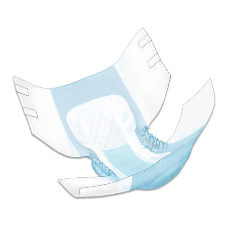 Simplicity Unisex Adult Incontinence Briefs, Moderate Absorbency, Large, White, 45 to 58 Inch Waist/Hip-Unisex Adult Incontinence Brief Wings� Extra Quilted Large Disposable Moderate Absorbency