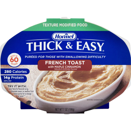 Thick & Easy Pures Maple Cinnamon French Toast Pure Thickened Food, 7-ounce Tray-Thickened Food Thick & Easy Purees 7 oz. Tray Maple Cinnamon French Toast Flavor Puree IDDSI Level 2 Mildly Thick