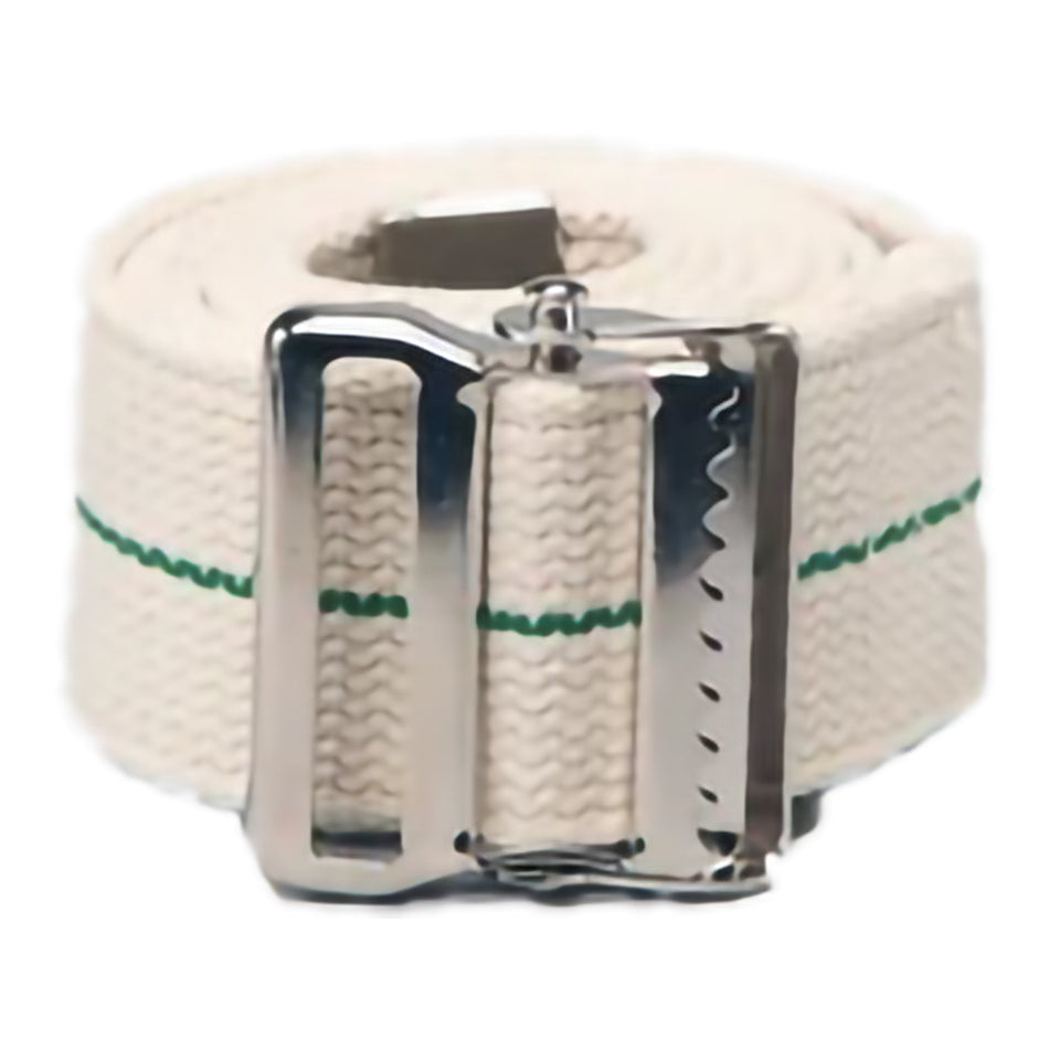 Gait Belt Posey 66 Inch Length White / Green Stripe Cotton