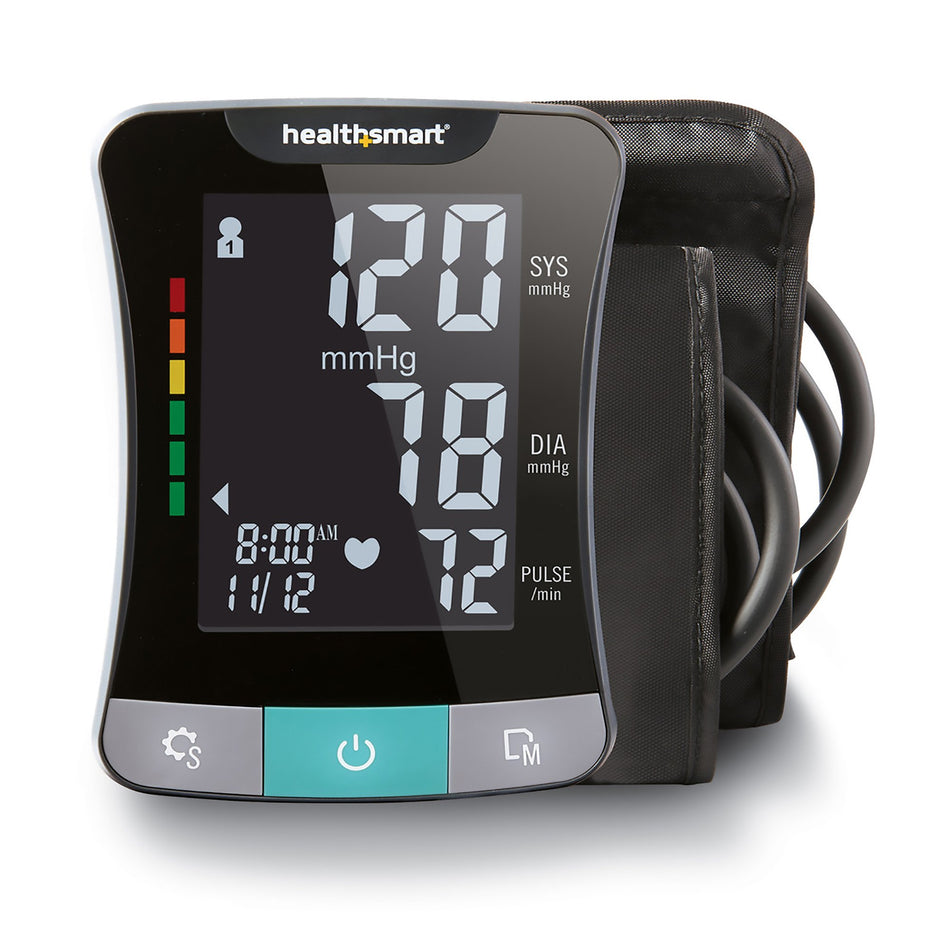 Mabis One-Tube Blood Pressure Monitor, Digital, Black Cuff-Home Automatic Digital Blood Pressure Monitor MABIS Multiple Sizes Nylon Cuff 23 - 40 cm Talking Model