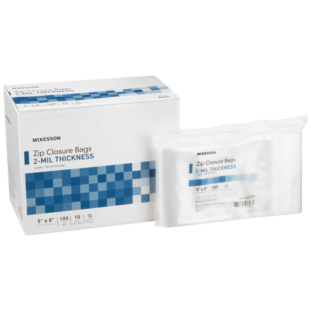 McKesson Zip Closure Bag, 5 x 8 Inch - Housekeeping>Bags>Reclosable Bags - McKesson Brand
