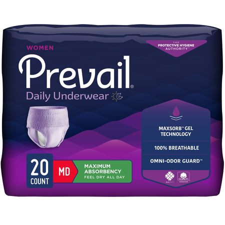 Prevail® for Women Daily Maximum Absorbent Underwear, Medium - Incontinence>Adult Briefs and Protective Undergarments - Fi...