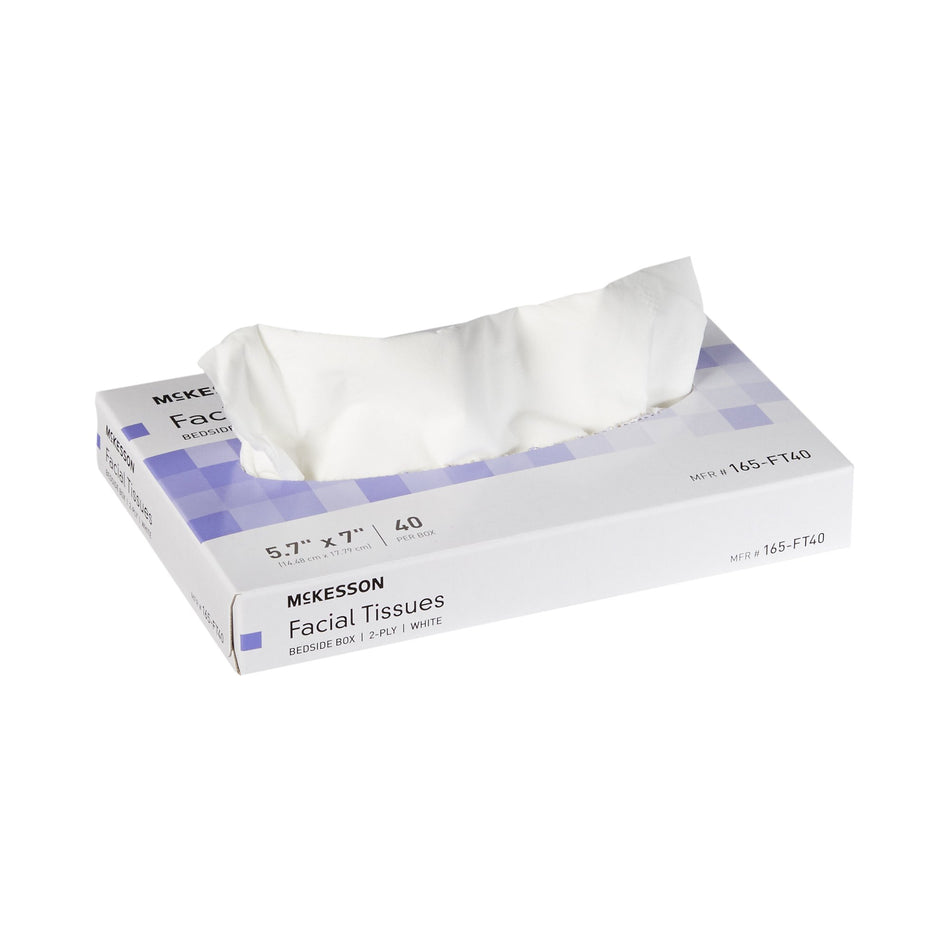 McKesson Facial Tissue, Bedside Box, White, Two-Ply - Housekeeping>Facial Tissues - McKesson Brand