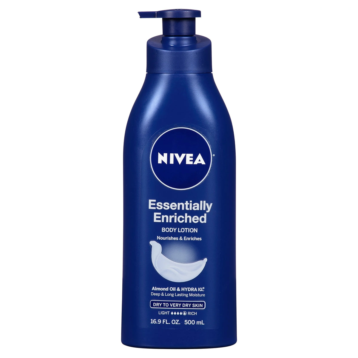 NIVEA Essentially Enriched Body Lotion, 16.9 oz-Hand and Body Moisturizer Nivea Essentially Enriched 16.9 oz. Pump Bottle Scented Lotion