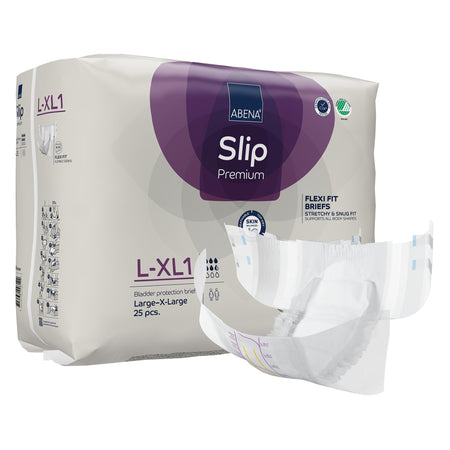 Abena Slip Premium Flexi Fit Incontinence Briefs, L-XL1-Unisex Adult Incontinence Brief Abena Slip Flexi Fit Large / X-Large Disposable Moderate Absorbency