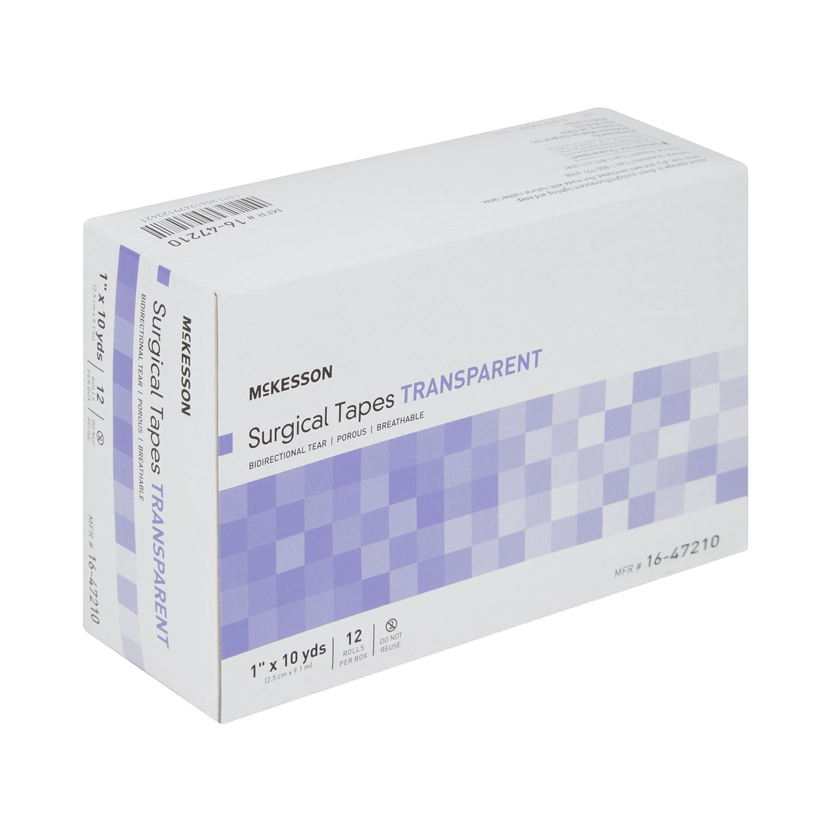 McKesson Plastic Medical Tape, 1 Inch x 10 Yard, Transparent-Medical Tape McKesson Transparent 1 Inch X 10 Yard Plastic NonSterile