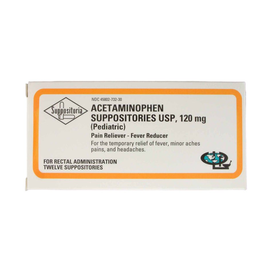 Perrigo Acetaminophen Pain Relief Rectal Suppositories-Pain Relief 120 mg Strength Acetaminophen Rectal Suppository 12 per Box