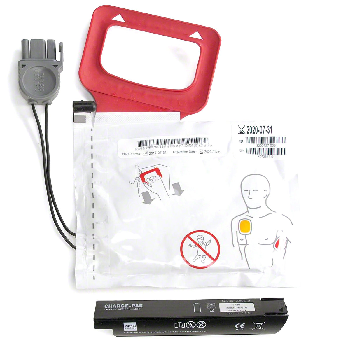 Charge-Pack Replacement Kit-"Replacement Kit LIFEPAK CR Plus Includes 1 set of electrode pads, 1 CHARGE-PAK charging unit and discharger CHARGE-PAK charging unit and QUIK-PAK pacing/defibrillation/ECG electrode pads"