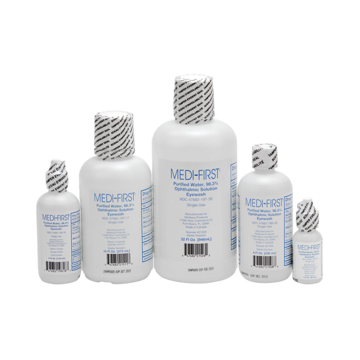 Medi-First Ophthalmic Solution Eyewash, 1-quart bottle-Eyewash Solution Medi-First 32 oz. Squeeze Bottle