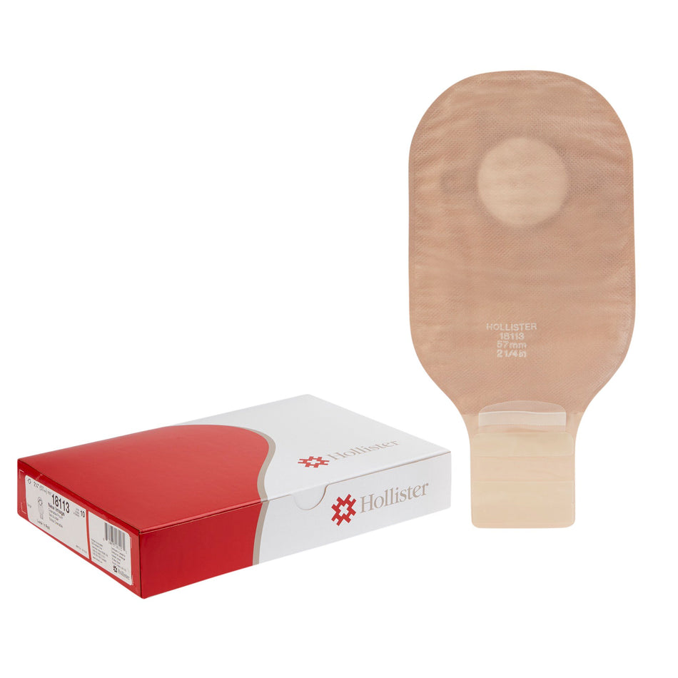 New Image Drainable Beige Colostomy Pouch, 12-Inch Length, 2 Inch Flange-Colostomy Pouch New Image Two-Piece System 12 Inch Length Drainable