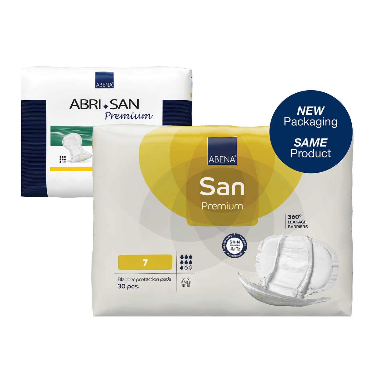Abena San Premium Bladder Protection Pads, Size 7-Incontinence Liner Abena San Premium 14.1 X 24.8 Inch Heavy Absorbency Fluff / Polymer Core Size 7