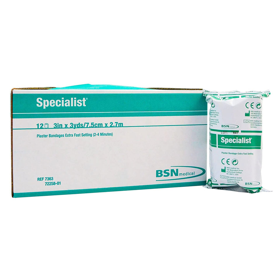 Specialist Plaster Bandage, 3 Inch x 3 Yard-Plaster Bandage Specialist 3 Inch X 9 Foot Plaster of Paris White