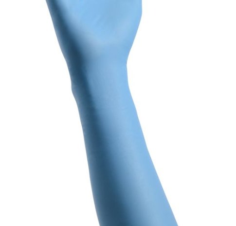 Cardinal Health Decontamination Extended Cuff Length Exam Glove, Small, Blue-Exam Glove Cardinal Health Decontamination Small NonSterile Nitrile Extended Cuff Length Fully Textured Blue Chemo Tested