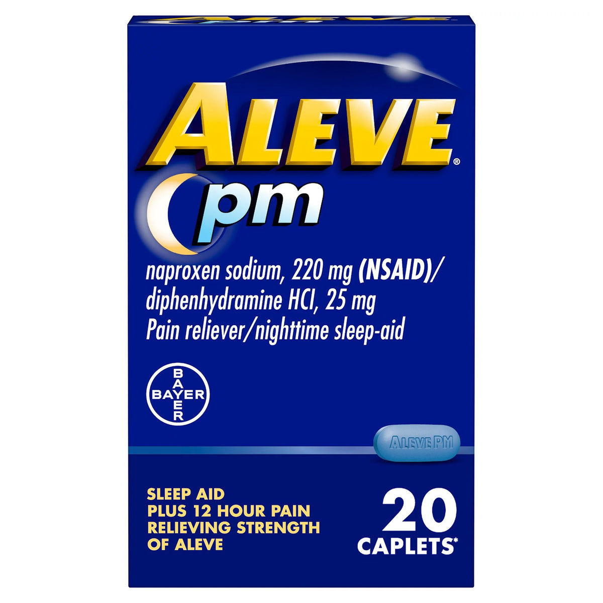 Aleve PM Caplets-Night Time Pain Relief Aleve� PM 220 mg Strength Naproxen Sodium Capsule