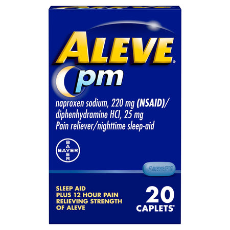 Aleve PM Caplets-Night Time Pain Relief Aleve� PM 220 mg Strength Naproxen Sodium Capsule