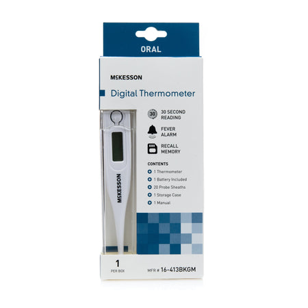 McKesson Digital Oral Thermometer-Digital Stick Thermometer McKesson Oral Probe Handheld