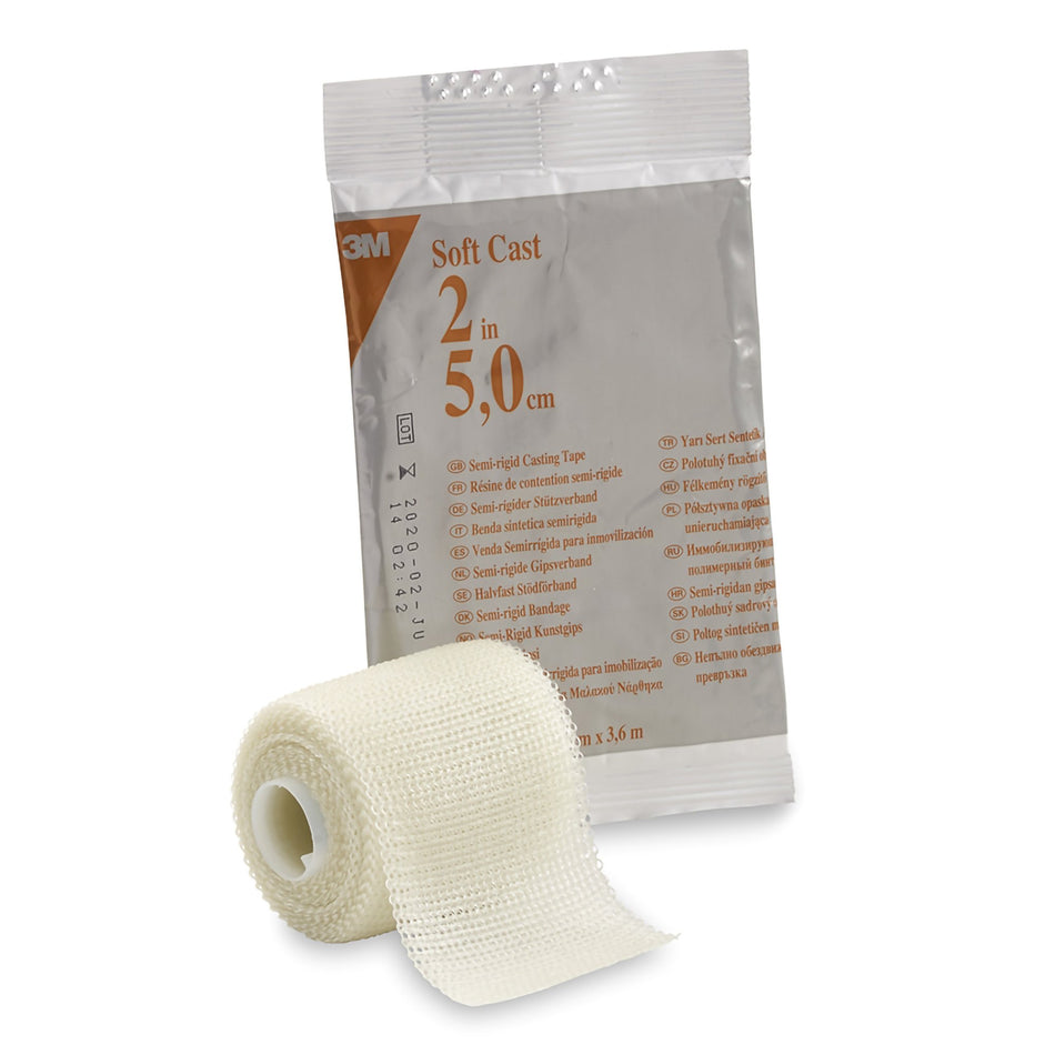 3M Scotchcast Soft Cast White Cast Tape, 2 Inch x 4 Yard-Cast Tape 3M Scotchcast Soft Cast 2 Inch X 12 Foot Fiberglass White