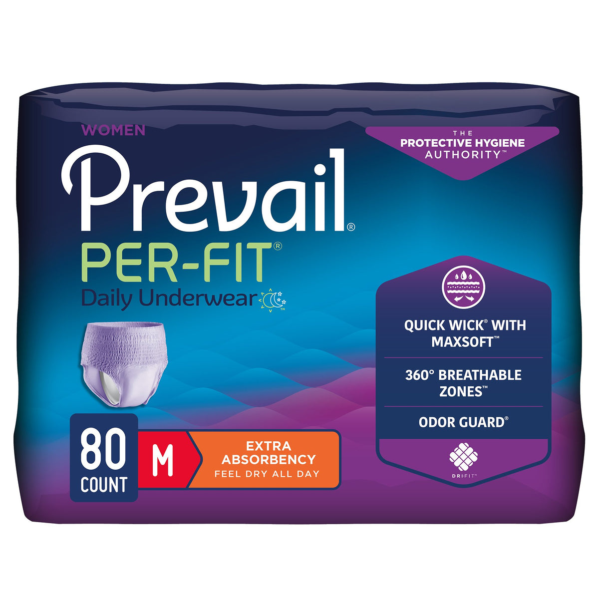 Prevail® Per-Fit® Women Extra Absorbent Underwear, Medium - Incontinence>Adult Briefs and Protective Undergarments - First...