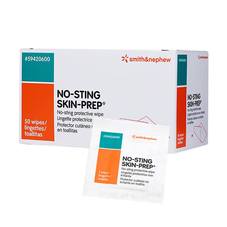 No-Sting Skin-Prep� Prep Pad-Skin Barrier Wipe No-Sting Skin-Prep 75 to 100% Strength Hexamethyldisiloxane / Acrylate Copolymer Individual Packet Sterile