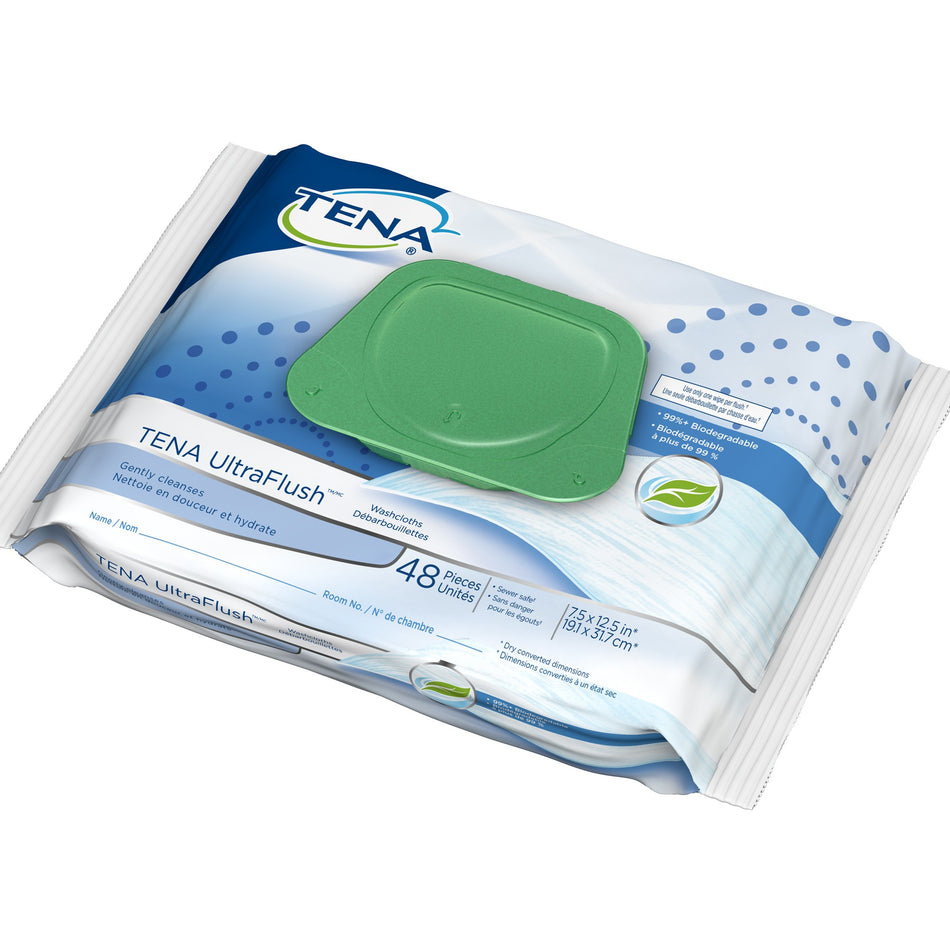 Tena UltraFlush Flushable Personal Wipes-Flushable Personal Wipe TENA ProSkin UltraFlush Soft Pack Scented 48 Count